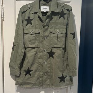 Pistola Khaki Jacket with Black Accents